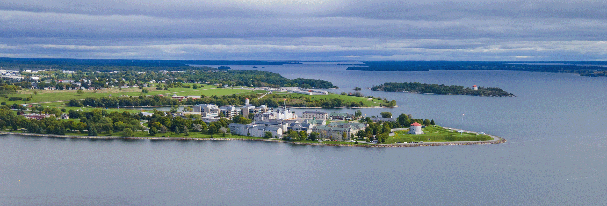 Drone shot of Fort Henry Kingston.